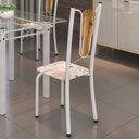 Ver imagem 2 de Kit 4 Cadeiras Tubulares Júlia Branco/Pérola/Botanic Bege