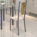 Ver imagem 2 de Kit 4 Cadeiras Tubulares Júlia Prata/Botanic Bege