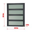 Ver imagem 4 de Basculante Alumínio 80 x 60 Elite V.Boreal Preto Brimak