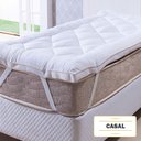 Ver imagem 7 de Pillow Top Pluma Protetor Colchão Macio Cama Casal 138x188