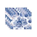 Ver imagem 1 de Kit Jogo Americano Rosas Azul - 4 Peças