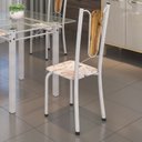 Ver imagem 2 de Kit 6 Cadeiras Tubulares Júlia Branco/Pérola/Botanic Bege