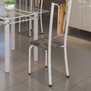 Ver imagem 2 de Kit 6 Cadeiras Tubulares Júlia Branco/Pérola/Riscas