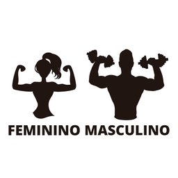 Kit de Adesivos Identificação Porta Banheiro Academia Feminino e Masculino Kanto Store Adesivo de Pa - 1