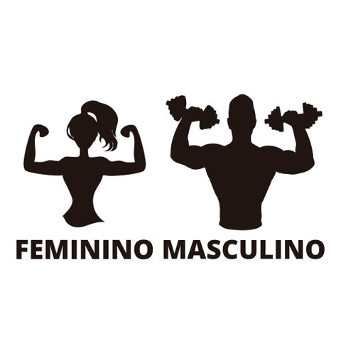 Kit de Adesivos Identificação Porta Banheiro Academia Feminino e Masculino Kanto Store Adesivo de Pa