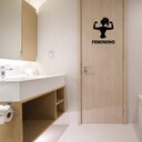 Ver imagem 2 de Kit de Adesivos Identificação Porta Banheiro Academia Feminino e Masculino Kanto Store Adesivo de Pa