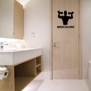 Ver imagem 3 de Kit de Adesivos Identificação Porta Banheiro Academia Feminino e Masculino Kanto Store Adesivo de Pa