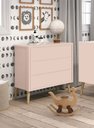 Ver imagem 2 de Cômoda Gaveteiro Théo New Rosa Fosco com Natural - MoveisAqui