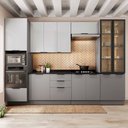 Ver imagem 1 de Cozinha Completa Lumina 12 Portas 4 Gavetas com Vidro Cinza - Telasul