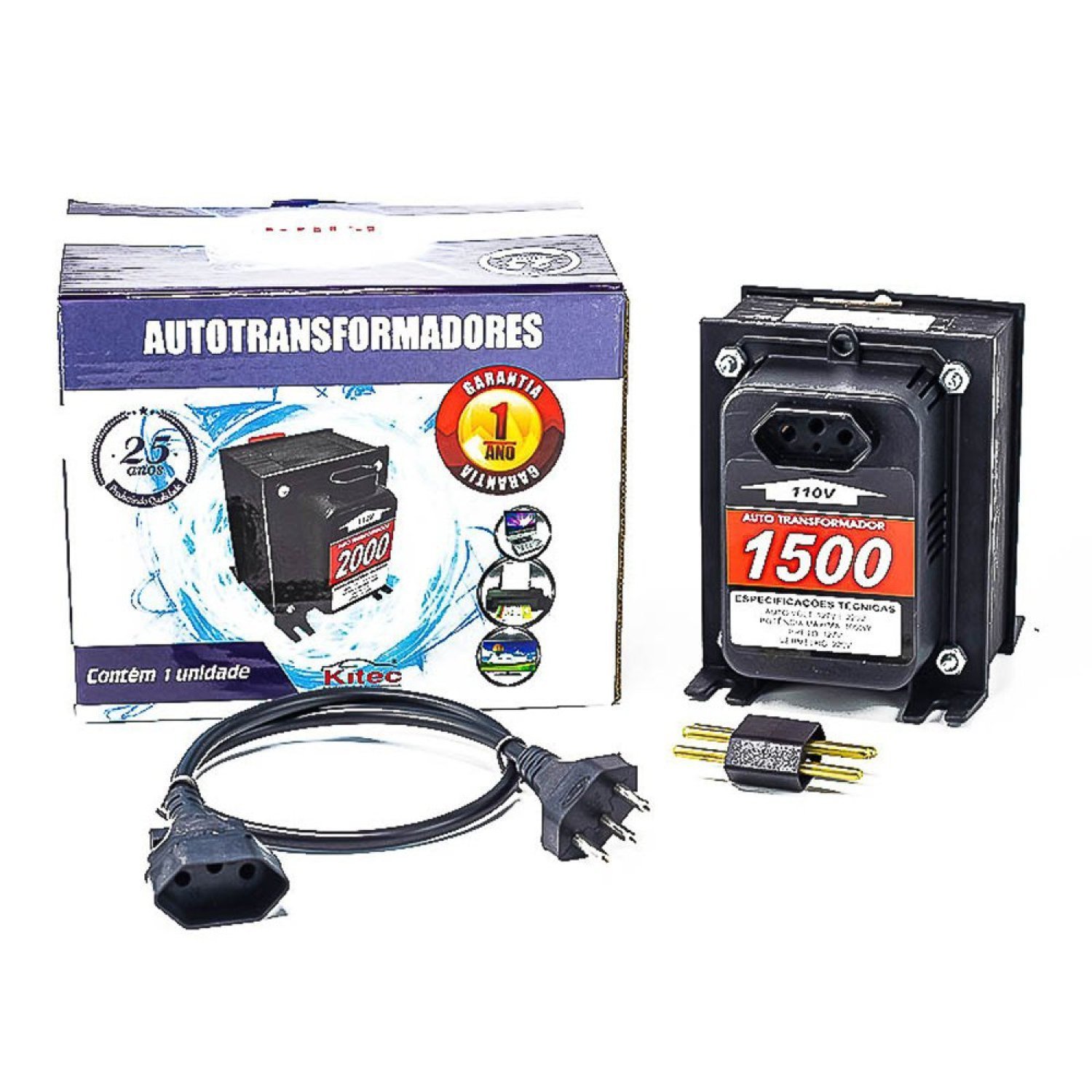 Autotransformador 1500Va 1050W Tripolar Termistor Kitec