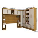Ver imagem 6 de Guarda-roupa Modulado 9 Portas 8 Gavetas Maestro Cinamomo/off White - Panorama Móveis