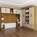 Ver imagem 3 de Guarda-roupa Modulado 9 Portas 8 Gavetas Maestro Cinamomo/off White - Panorama Móveis