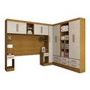 Ver imagem 5 de Guarda-roupa Modulado 9 Portas 8 Gavetas Maestro Cinamomo/off White - Panorama Móveis