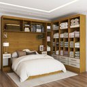 Ver imagem 2 de Guarda-roupa Modulado 9 Portas 8 Gavetas Maestro Cinamomo/off White - Panorama Móveis