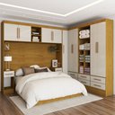 Ver imagem 1 de Guarda-roupa Modulado 9 Portas 8 Gavetas Maestro Cinamomo/off White - Panorama Móveis