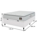 Ver imagem 4 de Cama Box Baú Colchão Casal Espuma D33 Vangogh Pillow Top 138x188x70cm Hellen