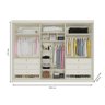 Guarda Roupa 6 Portas Ripadas Potente com Espelho 100% Mdf Off White - Móveis Europa - 5