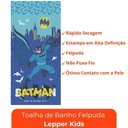 Ver imagem 6 de Toalha de Banho Infantil Batman Gotham Lepper Felpuda de Algodão para Menino Praia Piscina