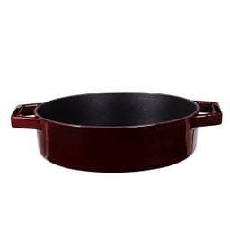 Caçarola oval Ferro Fundido 26cm 2,5L Burgundy Berlinger Haus Panela Antiaderente Indução Cozinha - 9