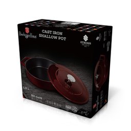 Caçarola oval Ferro Fundido 26cm 2,5L Burgundy Berlinger Haus Panela Antiaderente Indução Cozinha - 5
