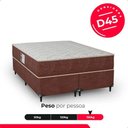 Ver imagem 5 de Cama Box Casal Bipartido + Colchão Prime Espuma D45 Marrom Suede Marrom/marrom