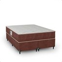 Ver imagem 7 de Cama Box Casal Bipartido + Colchão Prime Espuma D45 Marrom Suede Marrom/marrom