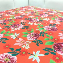 Toalha de Mesa Oxford 1,40x1,40m: Rosas - 3
