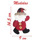 Ver imagem 2 de Kit 4 Enfeites Árvore de Natal Pendente Papai Noel 14,5cm