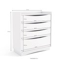 Ver imagem 4 de Cômoda com 3 Gavetas e 1 Gavetão - Branco