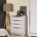 Ver imagem 1 de Cômoda com 3 Gavetas e 1 Gavetão - Branco