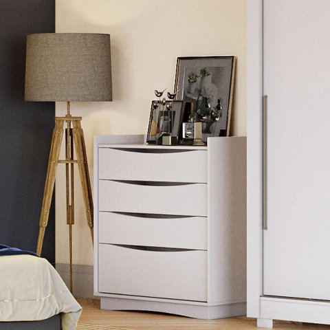 Cômoda 4 Gavetas Kappesberg M260 Cor Branca