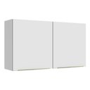Ver imagem 1 de Armário Aéreo Madesa Lux 120 cm 2 Portas Branco/Branco Veludo