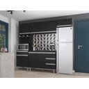 Ver imagem 4 de Cozinha Completa Modulada Andreia C/5 Peças 240cm - Ajl Móveis Cozinha Modulada Preto
