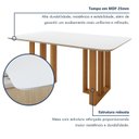 Ver mais imagens de Mesa de Jantar 6 Lugares Tampo MDF Tessera Off White Amêndoa Clean/Off White
