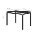 Ver imagem 2 de Jogo Mesa Cozinha 107 X 70cm 4 Cadeiras 118 Assento Preto