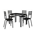 Ver imagem 4 de Jogo Mesa Cozinha 107 X 70cm 4 Cadeiras 118 Assento Preto