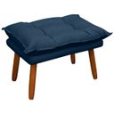 Ver mais imagens de Kit Poltrona de Amamentação Base Giratória Balanço e Puff Angra Veludo - Sofa Store:Veludo Azul Mari