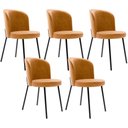 Ver imagem 1 de Kit 5 Cadeiras Sala de Jantar Estofada Gavi L02 Couríssimo Whisky