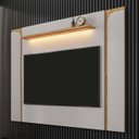 Ver imagem 2 de Painel para Tv Suspenso 75 Pol 180cm Marina Off/cinamomo B02 - Mpozenato