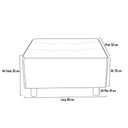 Ver imagem 4 de Puff Para Sala Quadrado Decorativo com Pés com Alumínio Nero Veludo Light Cinza Light Matrix