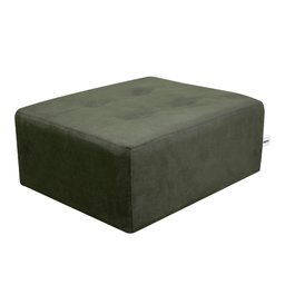 Puff Para Sala Quadrado Decorativo com Pés com Alumínio Nero Veludo Light Cinza Light Matrix - 6