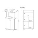Ver imagem 2 de Balcão Lavanderia Multiuso Bl-3307 C- 2 Portas e Nicho P- Microondas 60cm Branco - Tecno Mobili