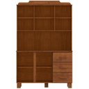 Ver imagem 5 de Armário de Cozinha Cristaleira 123cm 4 Portas Giana Castanho F07 - Mpozenato
