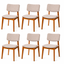 Ver imagem 2 de Kit 6 Cadeira de Jantar Madeira Maciça Manuela Estofada Premium Ergonomica Confortável Di Franco