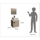Ver imagem 2 de Gabinete Armário para Banheiro 40cm MDF com Cuba - Latina Preto
