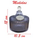 Ver imagem 2 de Porta Algodão E Cotonete Vidro 12cm