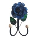 Ver imagem 1 de Cabide de 2 Ganchos em Ferro / Porta Toalha 2 Ganchos em Ferro / Varias Cores:azul