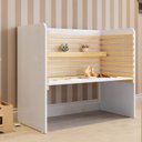 Ver imagem 1 de Escrivaninha Mesa Escritório Infantil e Juvenil Evolutiva Wave Casatema MadeiraOriginals 90cm MDF Madeiraoriginals Branco e Natural Marrom