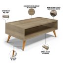 Ver imagem 6 de Kit Aparador com Mesa de Centro Mônaco Pés Palito L03 Castanho - Lyam Decor Mônaco & Cannes