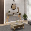 Ver imagem 2 de Kit Aparador com Mesa de Centro Mônaco Pés Palito L03 Castanho - Lyam Decor Mônaco & Cannes
